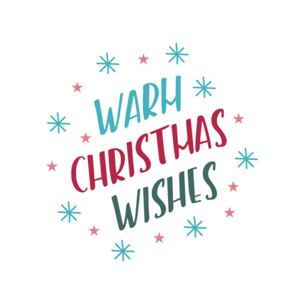 Download Merry Christmas Wishes Greeting Card with Colorful Stars and ...