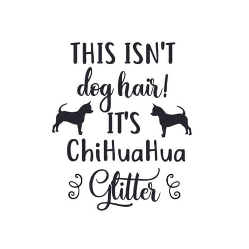 Chihuahua Glitter SVG Cut File for Custom Design