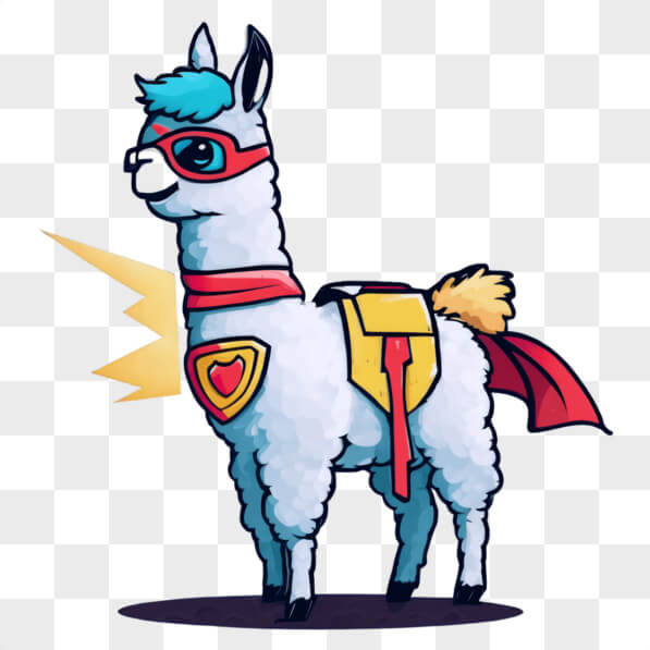 Download Superhero Llama in Costume and Cape for Kids' Stories Cartoons ...