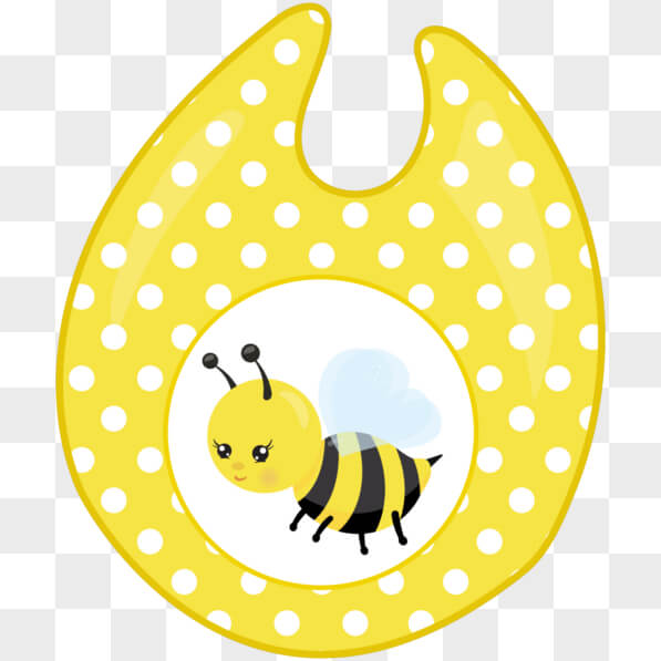 Bee Print Waterproof Baby Feeding Bib – Yellow