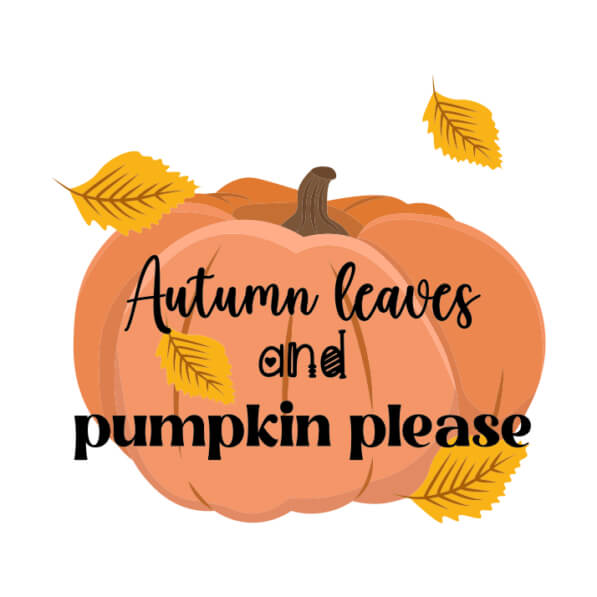 Download Autumn Leaves on Pumpkin Please - Seasonal Greeting Card ...