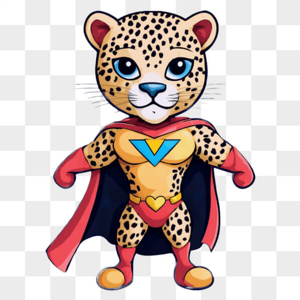 Download Cheetah in Superhero Costume and Cape Cartoons Online ...