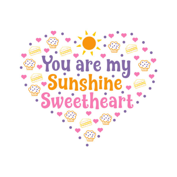 Download Heart-shaped Design with Sweet Message and Desserts Quotes ...