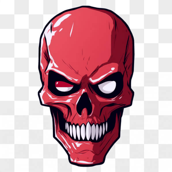 Download Expressive Red Skull Artwork Cartoons Online - Creative Fabrica