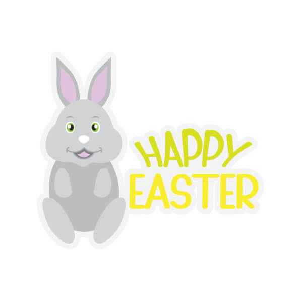 Download Spread Joy and Good Luck with Happy Easter Bunny Sticker ...