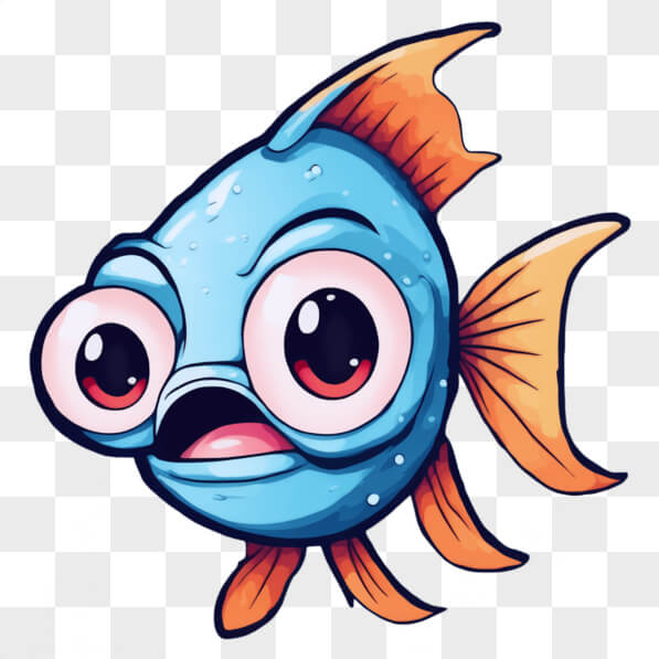 Download Cute Cartoon Fish with Angry Expression Cartoons Online ...