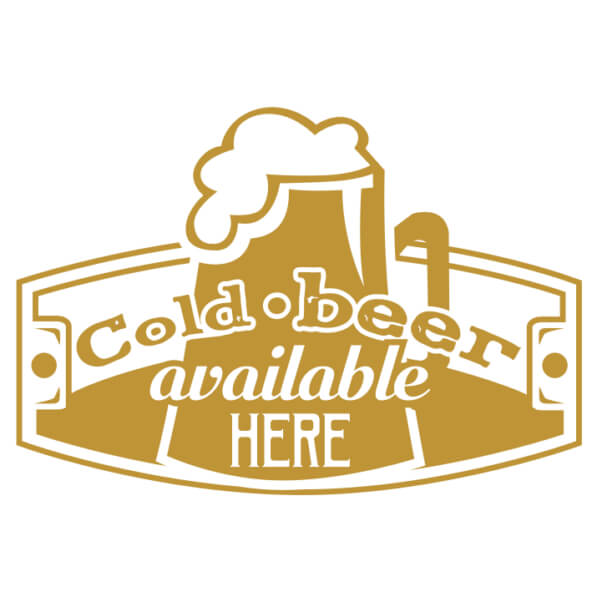 Download Gold Cold Beer Available Here Sign Quotes Online - Creative ...