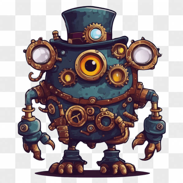 Download Steampunk Monster and Clock Tower: A Science Fiction Scene ...