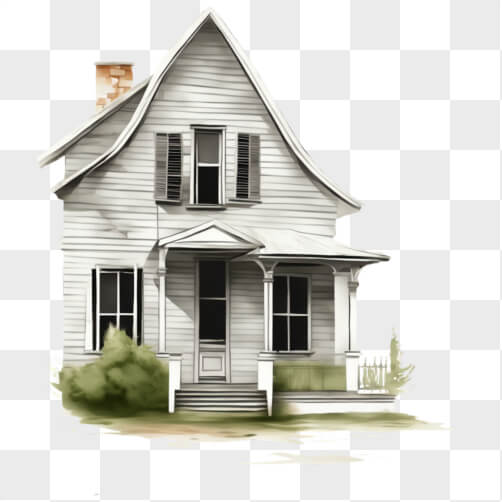 destroyed house clipart porch