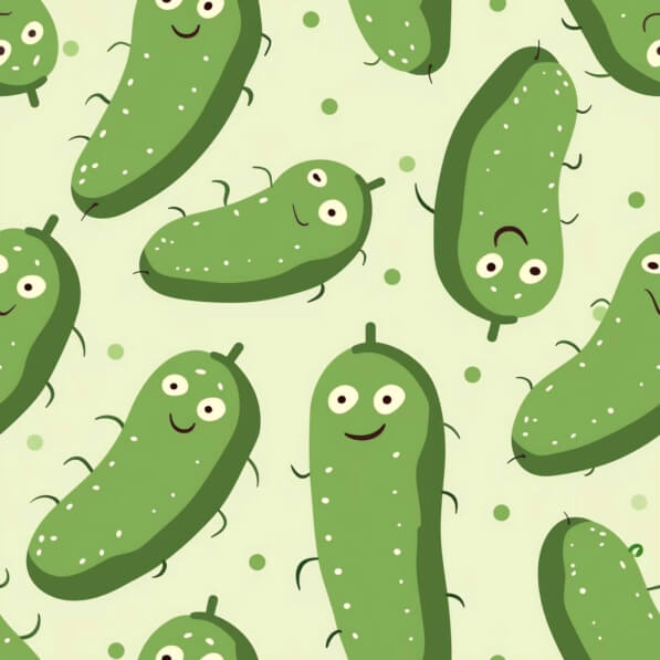 Download Green Pickles Pattern Patterns Online - Creative Fabrica