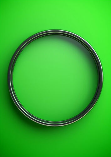 Oval Frame on Green Background