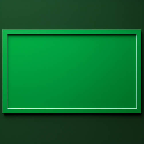 Green Frame with Empty Space