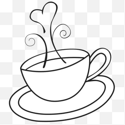 Black and White Cup of Hot Coffee with Steam Cartoons Black and White Cup of Hot Coffee with Steam Cartoons thumbnail