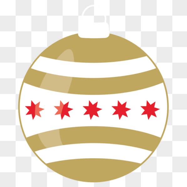 Download Gold Ball with Red and White Stars - Symbol of Chicago PNG ...