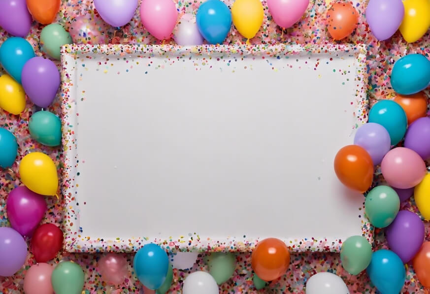 Baixe Moldura de Balão Colorido para Eventos e Celebrações Backgrounds ...