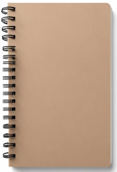 Download Empty Spiral Notebook on White Background Backgrounds Online ...