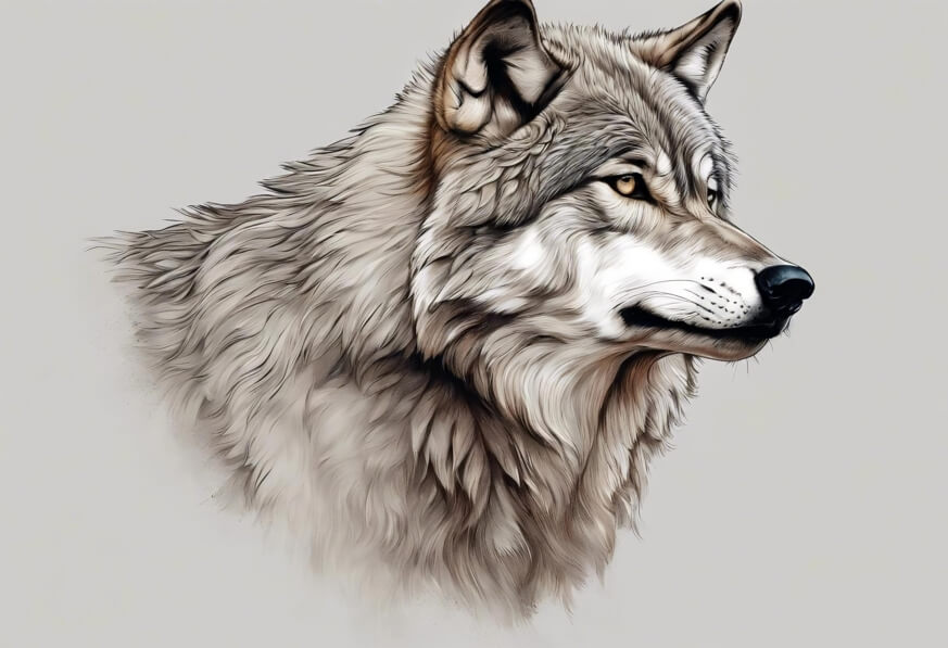 Download Majestic Gray Wolf Illustration Backgrounds Online - Creative ...