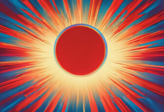 Pintura Abstrata com Sol Vermelho, Azul e Amarelo Planos de Fundo Pintura Abstrata com Sol Vermelho, Azul e Amarelo Planos de Fundo thumbnail