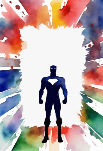 Super-herói na Frente de Fundo Abstrato com Respigos Coloridos de Tinta Planos de Fundo Super-herói na Frente de Fundo Abstrato com Respigos Coloridos de Tinta Planos de Fundo thumbnail