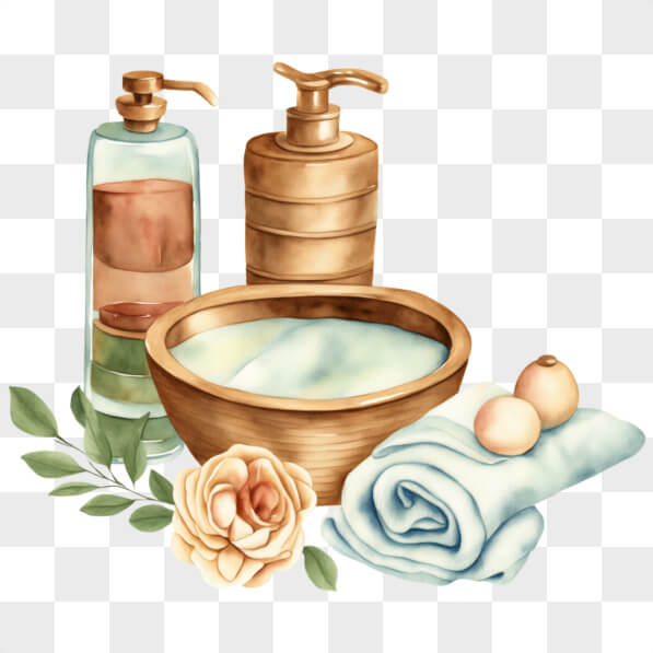 Download Luxurious Bath Essentials PNGs Online - Creative Fabrica