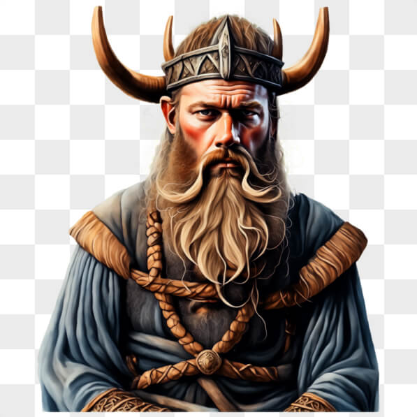 Download Viking Warrior Illustration with Norse Symbols PNG Online ...