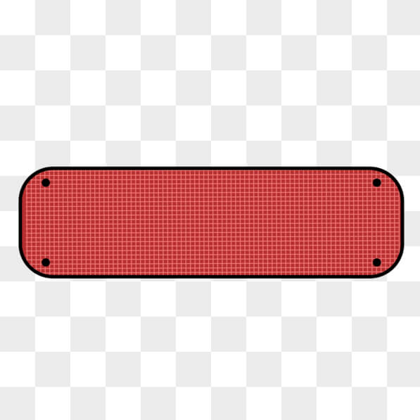 Download Red Rectangular Sign with Black Dots PNG Online - Creative Fabrica