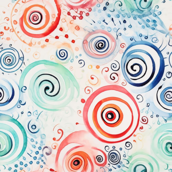 Download Colorful Abstract Pattern with Swirls and Spirals Patterns ...