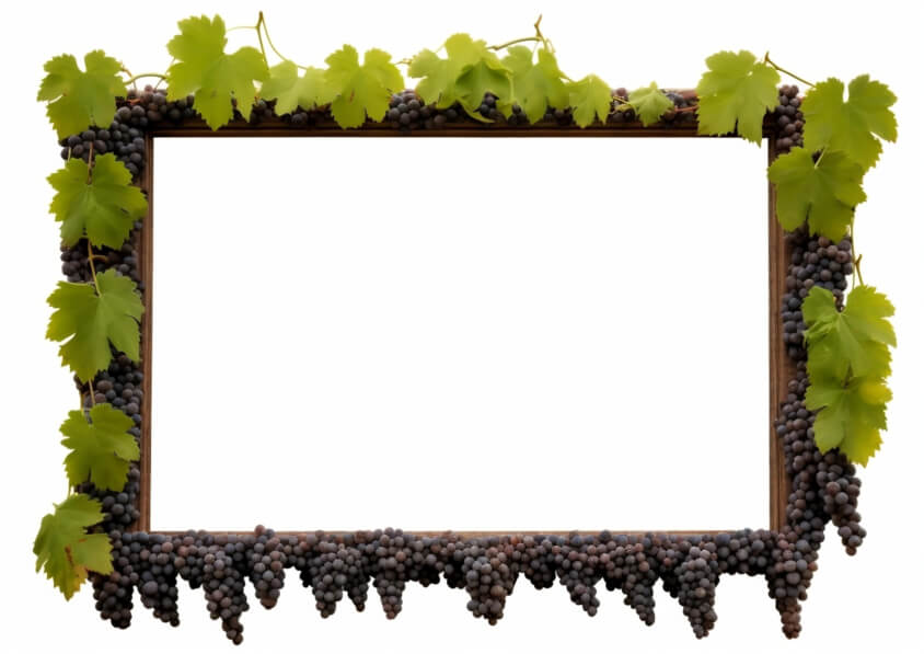Download Wooden Frame with Black Grapes and Green Leaves Backgrounds ...