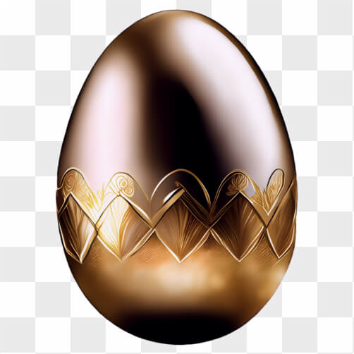 Download Elegant Golden Egg Decoration for Easter PNG Online - Creative ...