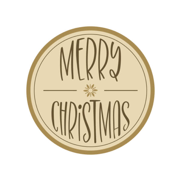 Download Merry Christmas Round Label with Snowflakes Quotes Online ...