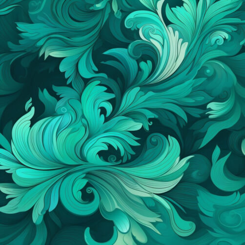 Abstract Floral Pattern in Teal Color Abstract Floral Pattern in Teal Color thumbnail