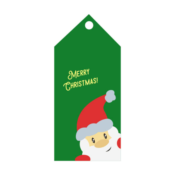 Download Festive Christmas Gift Tag with Cartoon Santa Claus Quotes ...