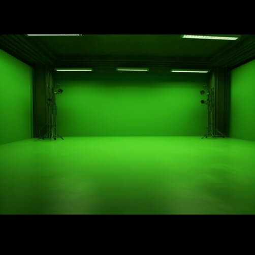 Green Screen Room with Lights