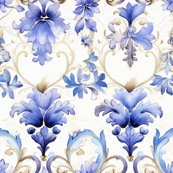 Download Blue and White Floral Seamless Pattern Patterns Online ...