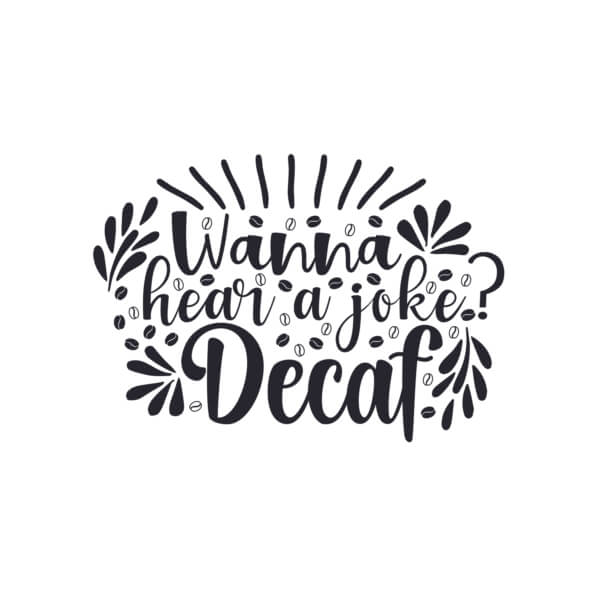 Download Decaf Hand Lettering on White Background - Vector Illustration ...