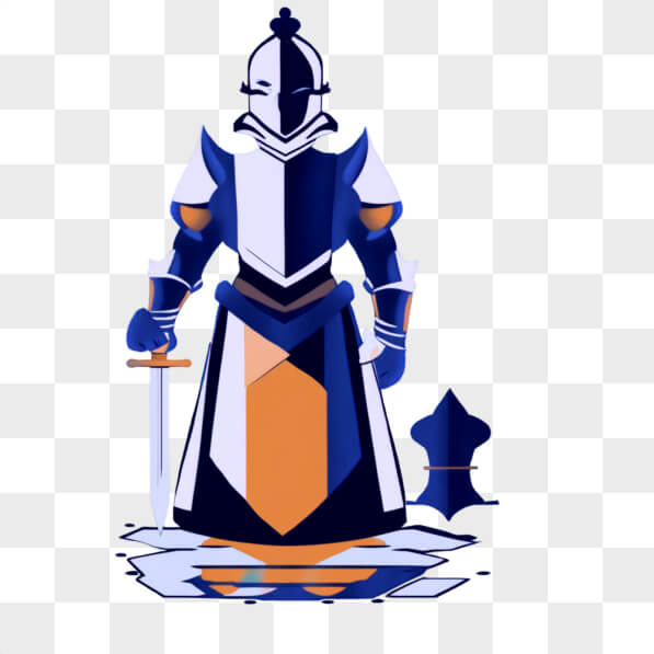 Download Medieval Knight in Armor on Water with Sword PNG Online ...
