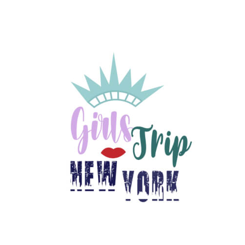 Download Statue of Liberty Silhouette with Girls Trip New York Quotes