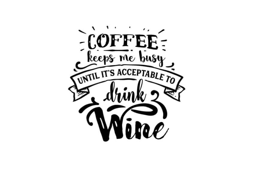 Download Black and White Design: Coffee Keeps Me Busy Until It's ...