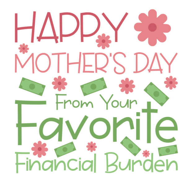 Download Happy Mother's Day Card with Pink Flowers and Green Leaves ...