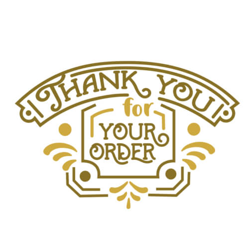Download Thank You for Your Order Sign in Gold Lettering Quotes Online ...