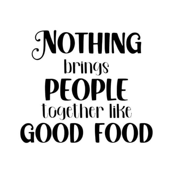 Nothin Lettering Download Custom Cut Vinyl Lettering: 'Nothing Brings People Together ...