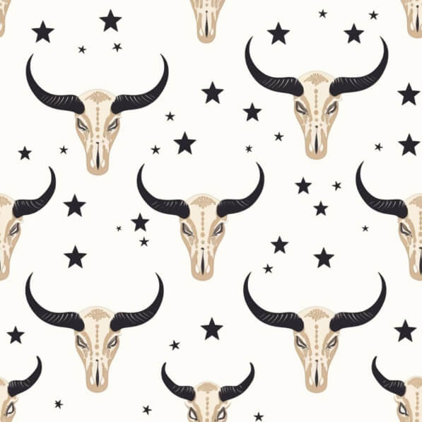 Download Seamless Bull Skulls and Stars Pattern Patterns Online ...