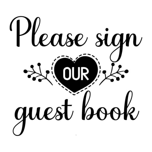 Download Guest Book Sign with Message Quotes Online Creative