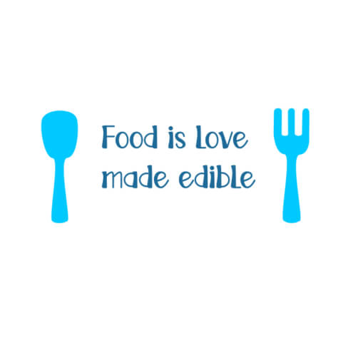 Food Quote with Fork and Spoon