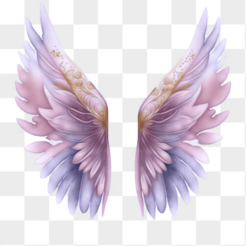 Pink and Purple Angel Wings
