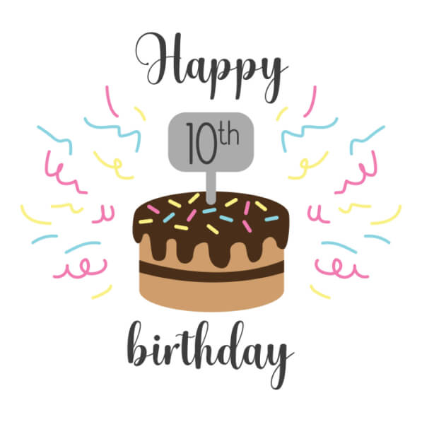 Download Happy 10th Birthday Cake Celebration Quotes Online - Creative ...