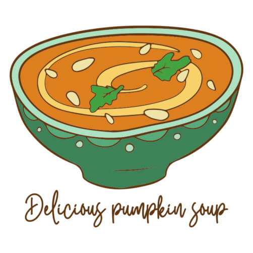 Delicious Pumpkin Soup with Garnished Parsley