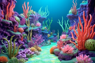 Download Colorful Underwater Scene with Fish and Corals Backgrounds ...