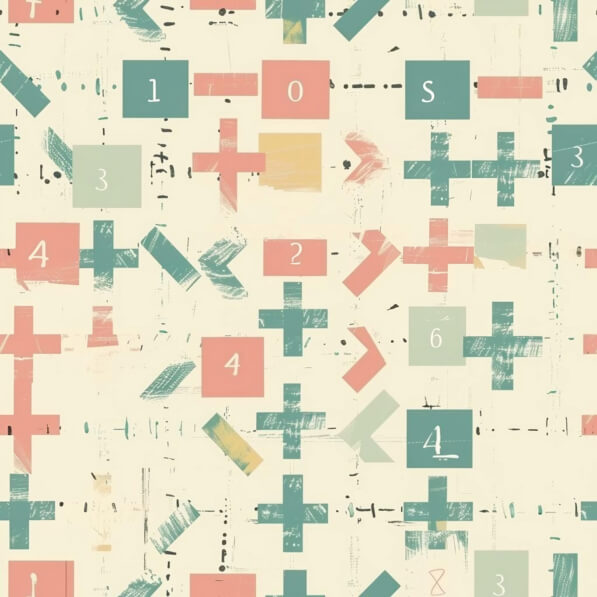 Download Colorful Seamless Pattern of Numbers and Shapes Patterns ...