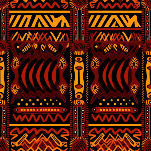 Download African Tribal Pattern on Black Background with Colorful ...